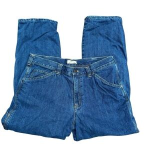 Blue Mountain Mens Fleece Lined Carpenter Painter Denim Jeans 38X32